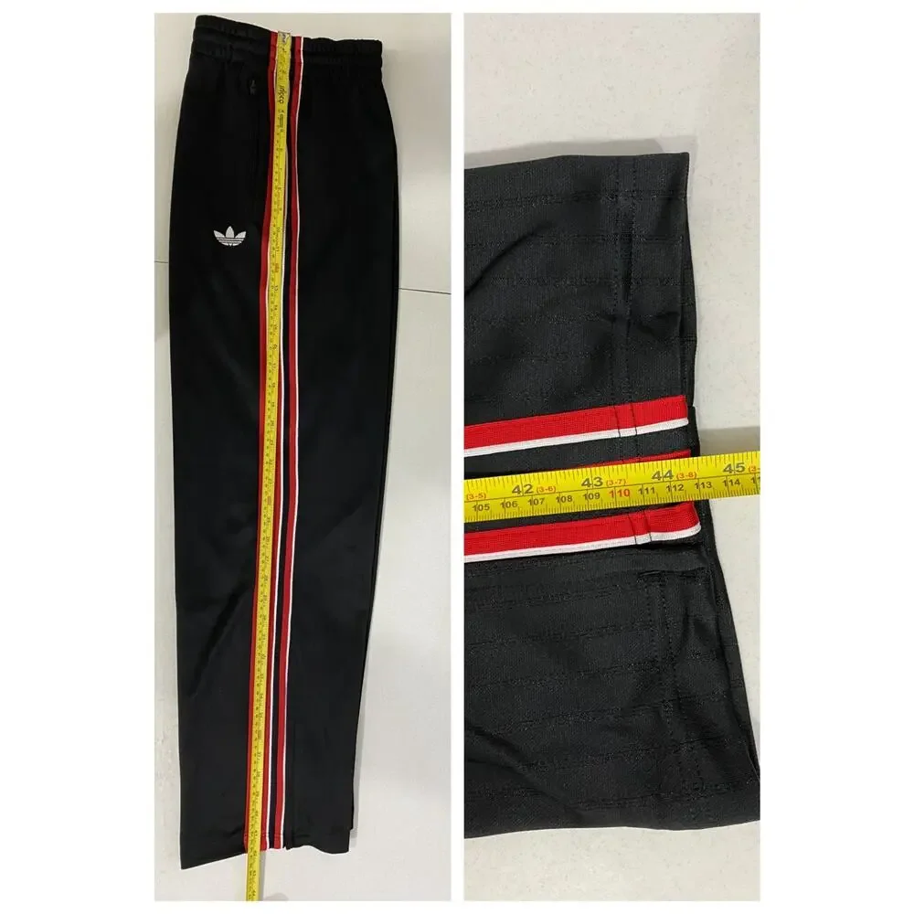 Adidas Originals Firebird Loose Pinstripes Tracksuit Black Scarlet Size 2XL